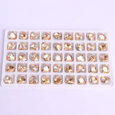 Golden Shadow Heart Shape High Quality Glass Pointed Back Fancy Rhinestones WholesaleRhinestone